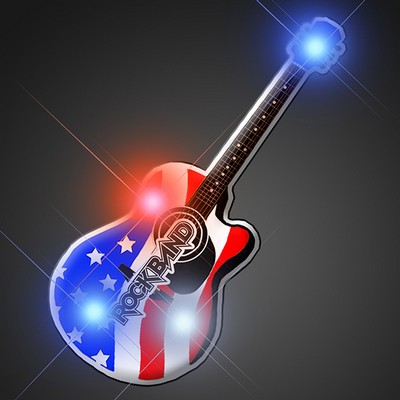 American Guitar Flashing Pin - PRINTED