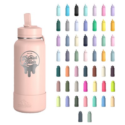 32 Oz. Hydrapeak Insulated Water Bottle w/Straw Lid