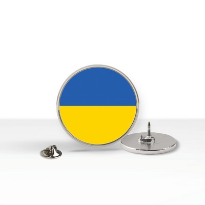 Support Ukraine Express Lapel Pin (0.875" Circle)