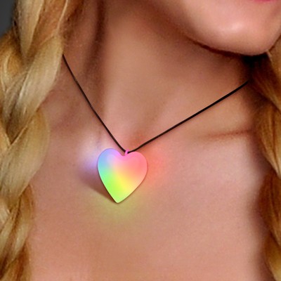 Aurora Heart LED Fashion Short Necklace - BLANK
