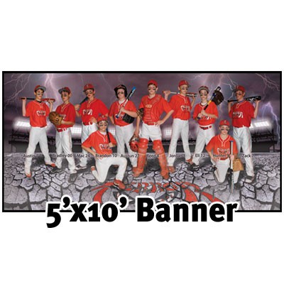 Custom Full Color Banner 5'x10'- 13 oz. Vinyl with grommets