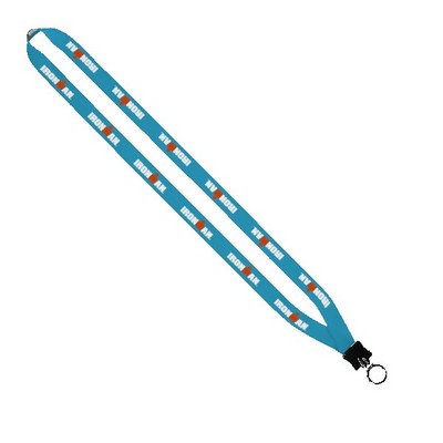 1/2" Dye-Sublimated Lanyard with Plastic Clamshell and Plastic O-Ring