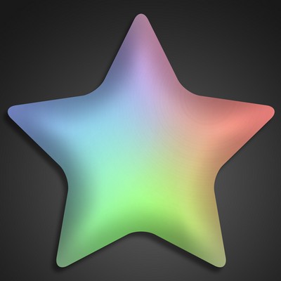 Light Up Aurora Star Color Changing LED Pin - BLANK